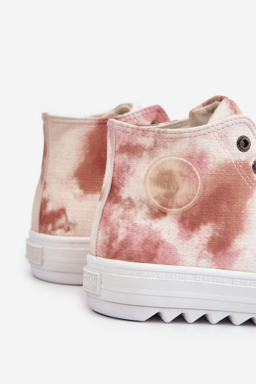 sieviešu puszābaki  Big Star LL274048 smilšu krāsas-Rozā krāsas sieviešu puszābaki  Big Star LL274048 smilšu krāsas-Rozā krāsas