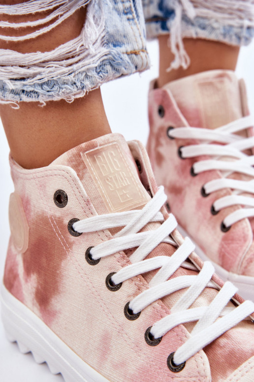 sieviešu puszābaki  Big Star LL274048 smilšu krāsas-Rozā krāsas sieviešu puszābaki  Big Star LL274048 smilšu krāsas-Rozā krāsas