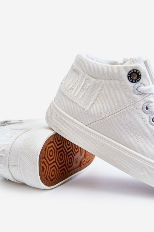 Bērnu apavi Klasiska modeļa tõmblukuga Big Star LL374002 baltas krāsas