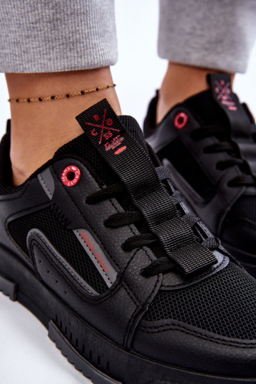 Sneakers modeļa apavi Cross Jeans LL2R4012C melnas krāsas Sneakers modeļa apavi Cross Jeans LL2R4012C melnas krāsas