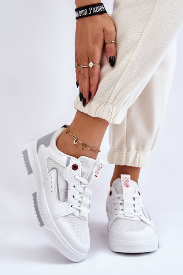 Sneakers modeļa apavi Cross Jeans LL2R4011C baltas krāsas 2