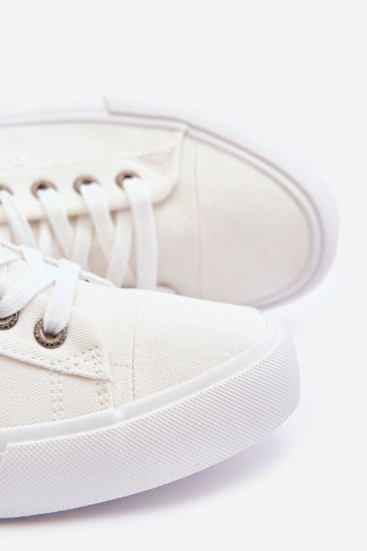 Auduma brīvā laika apavi Big Star KK174001 baltas krāsas Auduma brīvā laika apavi Big Star KK174001 baltas krāsas