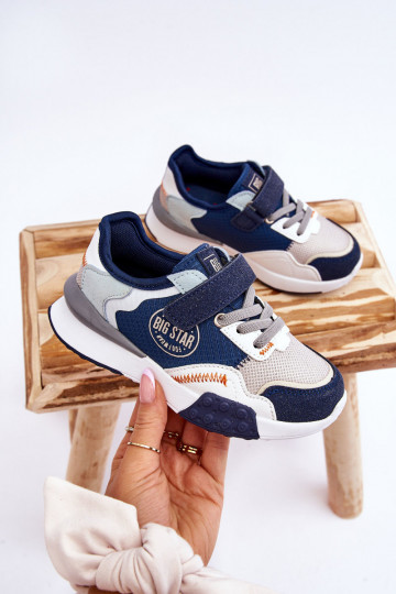 Bērnu kedu modeļu apavi Memory Foam System Big Star LL374225 tumši zilas krāsas 2