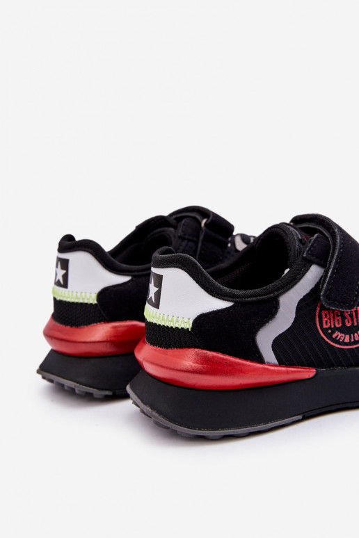 Bērnu kedu modeļu apavi Memory Foam System Big Star LL374224 melnas krāsas