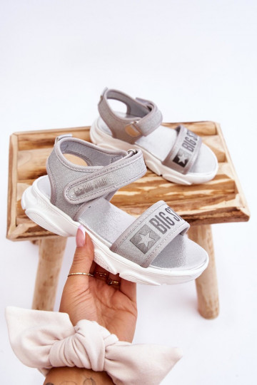 Bērnu sandales ar lipīgām aizdarēm Big Star LL374194 Sudraba krāsas 2