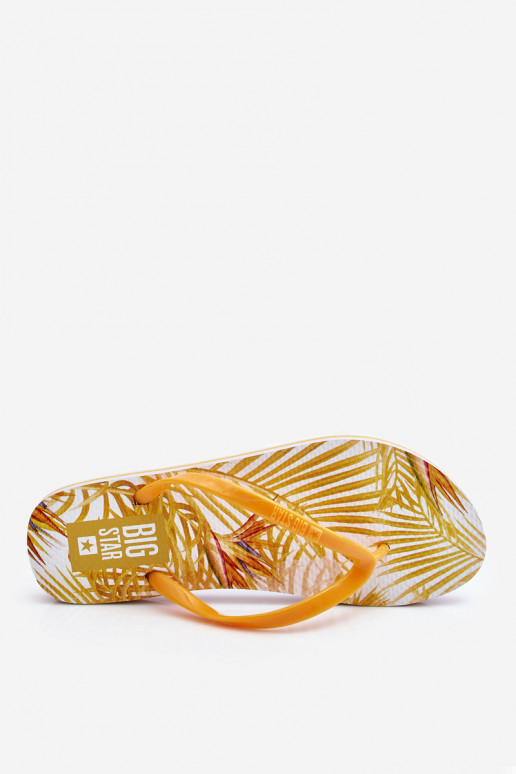 Stilīgasrnas čības modernas iešļūcenes Big Star LL274819 Dzelteni