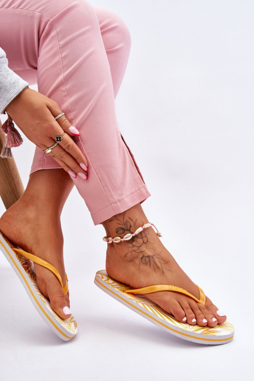 Stilīgasrnas čības modernas iešļūcenes Big Star LL274819 Dzelteni