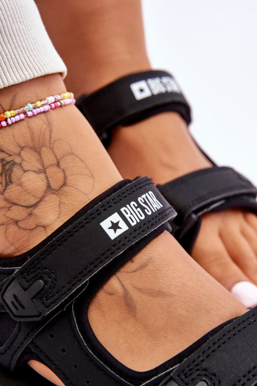 Sportiska stila sandales ar platformu Big Star LL274789 melnas krāsas Sportiska stila sandales ar platformu Big Star LL274789 melnas krāsas