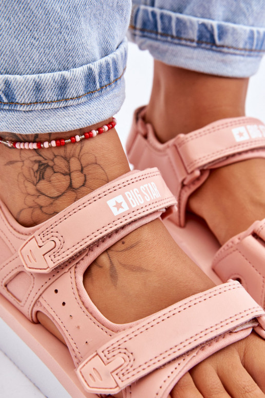 Sportiska stila sandales ar platformu Big Star LL274788 Rozā krāsas Sportiska stila sandales ar platformu Big Star LL274788 Rozā krāsas