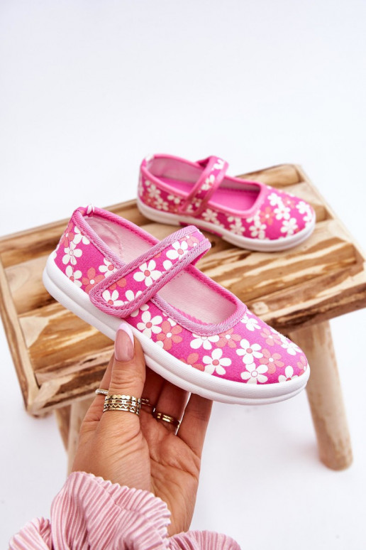 Bērnu balerīnas ar ziedu rakstiem Rozā krāsas Noah