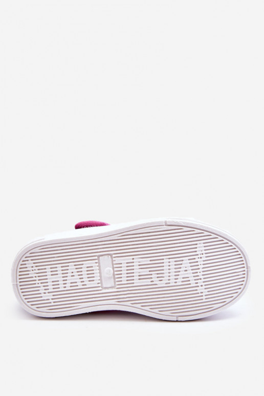 Bērnu apavi Balerīnas ar lipīgām aizdarēm Zilas krāsas-Rozā krāsas Selah