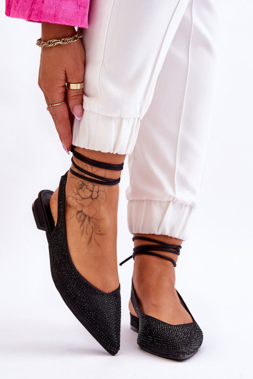 balerīnas ar bantītēm ar kniedēm melnas krāsas Mavis balerīnas ar bantītēm ar kniedēm melnas krāsas Mavis