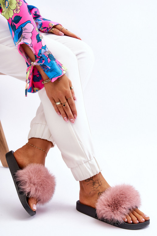 Stilīgasrnas gumijas čības ar kažokādu Rozā krāsas Lucrece Stilīgasrnas gumijas čības ar kažokādu Rozā krāsas Lucrece