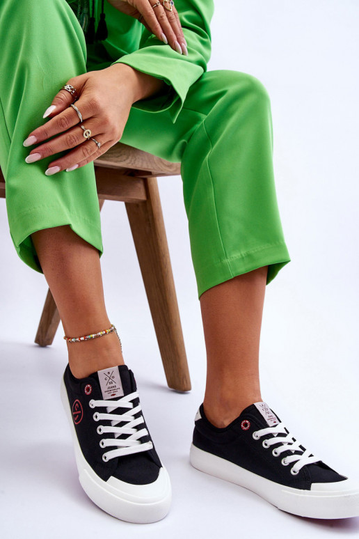 Auduma Sporta apavi Cross Jeans LL2R4044 melnas krāsas Auduma Sporta apavi Cross Jeans LL2R4044 melnas krāsas