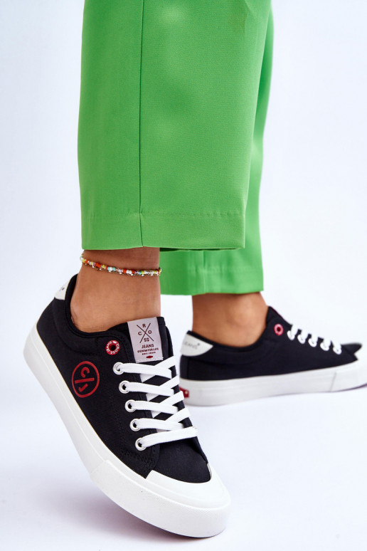 Auduma Sporta apavi Cross Jeans LL2R4044 melnas krāsas Auduma Sporta apavi Cross Jeans LL2R4044 melnas krāsas