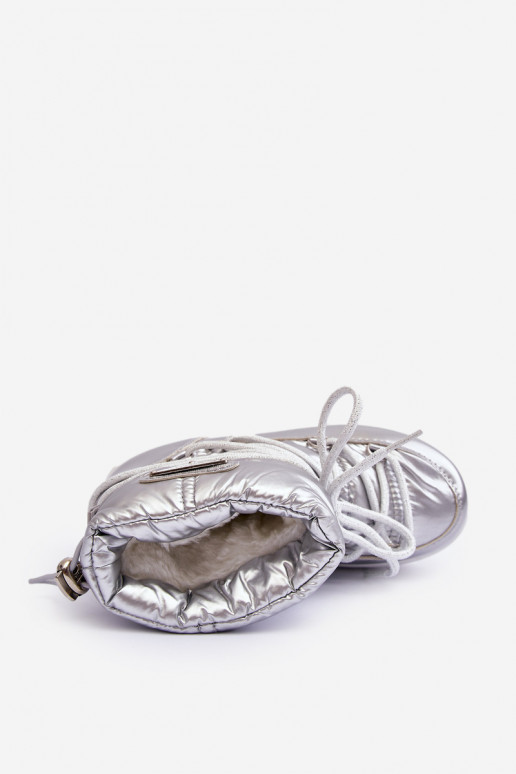 Sniega apavi siltināti šņorējami Sudraba krāsas Colina Sniega apavi siltināti šņorējami Sudraba krāsas Colina