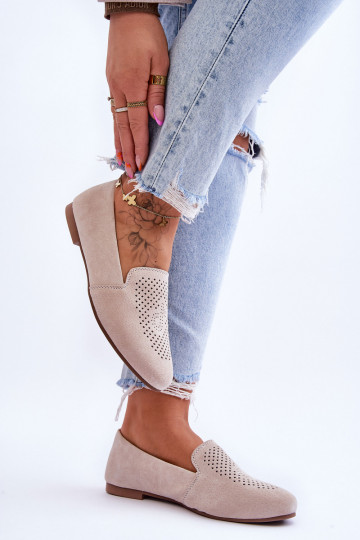 zamšādas  Mokasīni smilšu krāsas Giovana 2