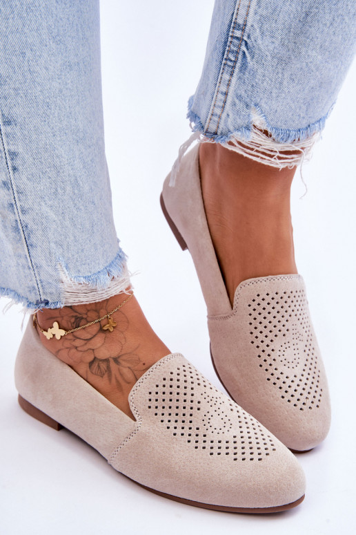 zamšādas  Mokasīni smilšu krāsas Giovana