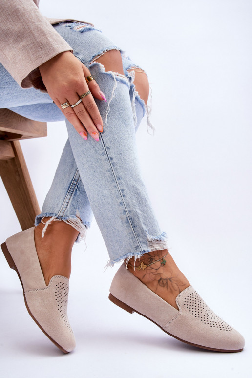 zamšādas  Mokasīni smilšu krāsas Giovana