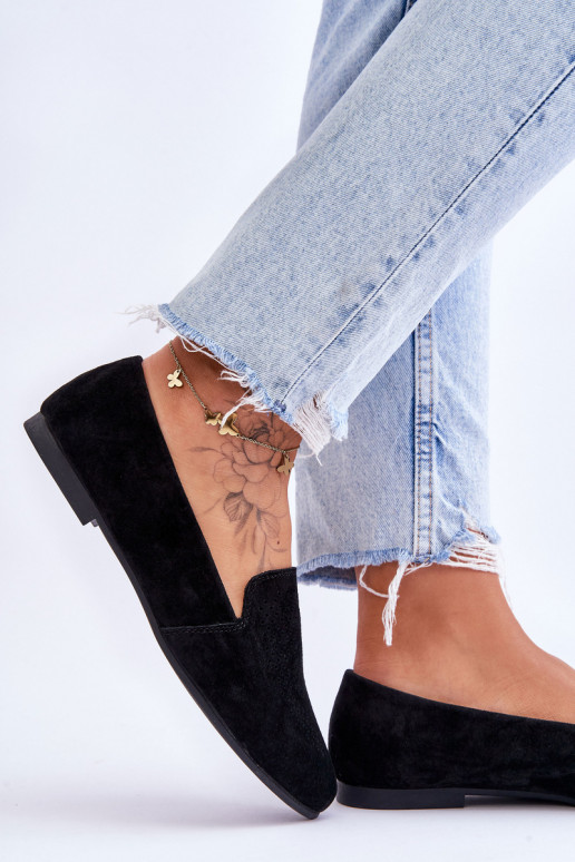 zamšādas  Mokasīni melnas krāsas Giovana zamšādas  Mokasīni melnas krāsas Giovana