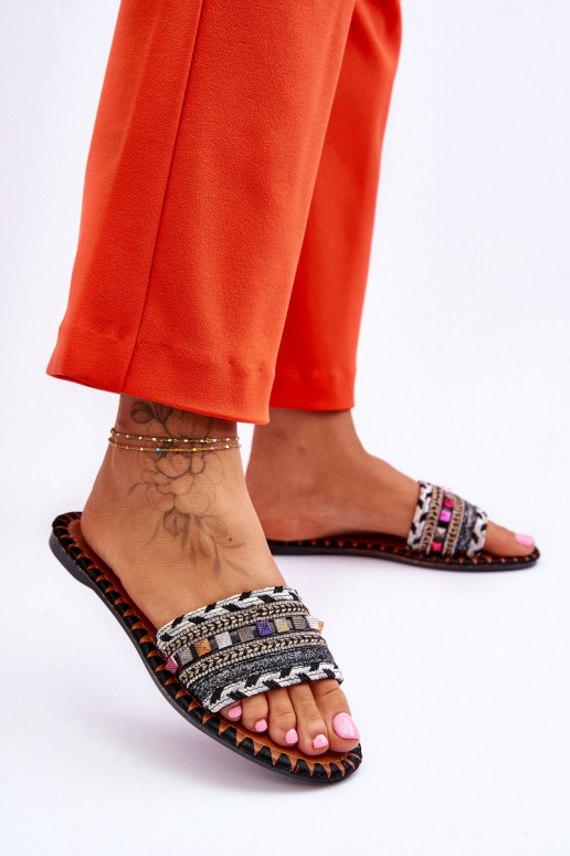 Dekorētas Čības melnas krāsas Bellisa Dekorētas Čības melnas krāsas Bellisa