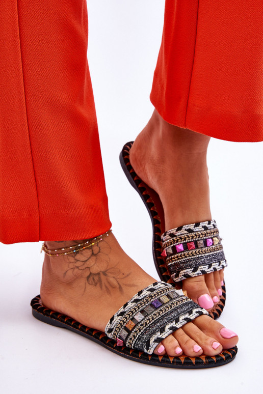 Dekorētas Čības melnas krāsas Bellisa Dekorētas Čības melnas krāsas Bellisa