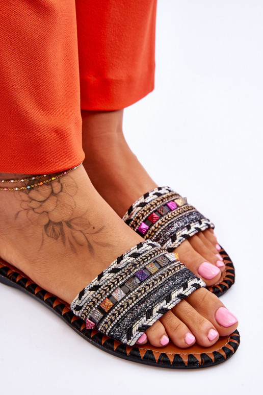 Dekorētas Čības melnas krāsas Bellisa Dekorētas Čības melnas krāsas Bellisa