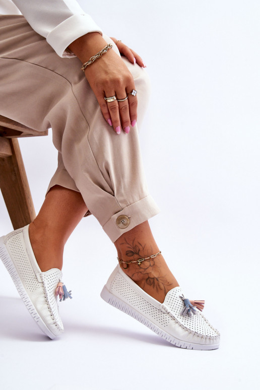 Mokasīni baltas krāsas Lanzarot Mokasīni baltas krāsas Lanzarot