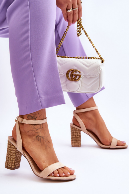 Zamšādas basenes  smilšu krāsas Selila