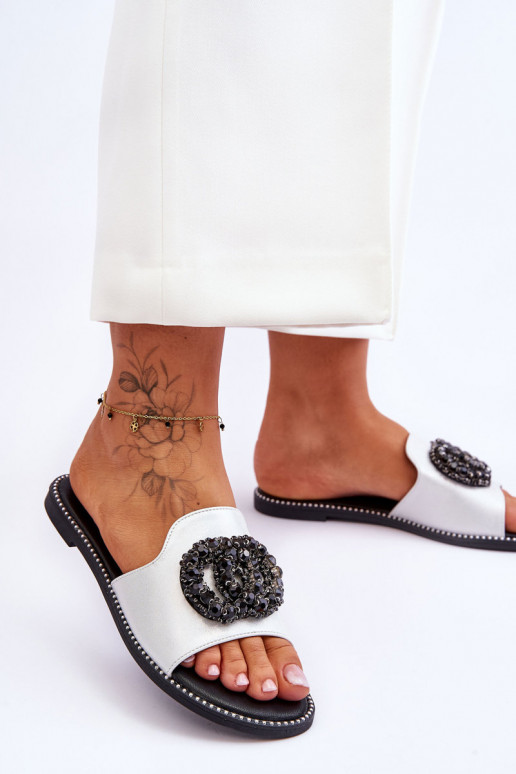 Čības  S.Barski KV-520-3 Sudraba krāsas Čības  S.Barski KV-520-3 Sudraba krāsas