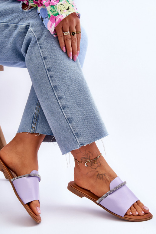 Plakanas sandales Violeta krāsa Termen Plakanas sandales Violeta krāsa Termen