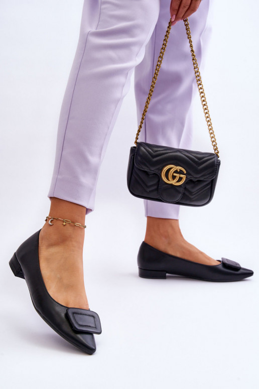 Klasiska modeļa Balerīnas ar ornamentiem melnas krāsas Rivea Klasiska modeļa Balerīnas ar ornamentiem melnas krāsas Rivea