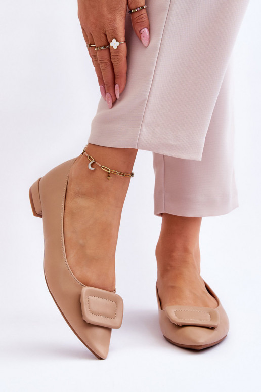 Klasiska modeļa Balerīnas ar ornamentiem smilšu krāsas Rivea Klasiska modeļa Balerīnas ar ornamentiem smilšu krāsas Rivea