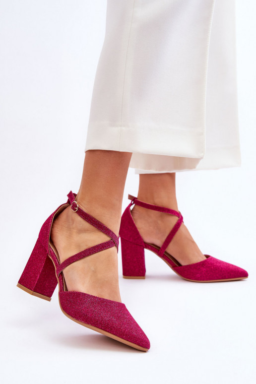 Spīdīgas augstpapēžu kurpes rozā krāsas Galaxy Spīdīgas augstpapēžu kurpes rozā krāsas Galaxy