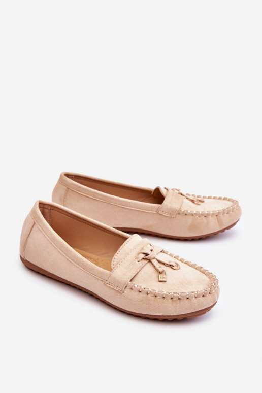 Klasiski zamšādas mokasīni smilšu krāsas Good Time Klasiski zamšādas mokasīni smilšu krāsas Good Time