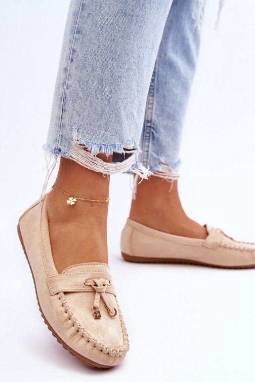 Klasiski zamšādas mokasīni smilšu krāsas Good Time Klasiski zamšādas mokasīni smilšu krāsas Good Time