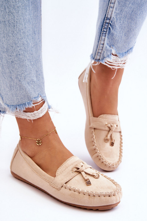 Klasiski zamšādas mokasīni smilšu krāsas Good Time Klasiski zamšādas mokasīni smilšu krāsas Good Time