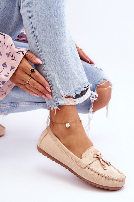 Klasiski zamšādas mokasīni smilšu krāsas Good Time Klasiski zamšādas mokasīni smilšu krāsas Good Time