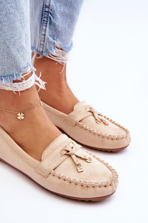 Klasiski zamšādas mokasīni smilšu krāsas Good Time Klasiski zamšādas mokasīni smilšu krāsas Good Time