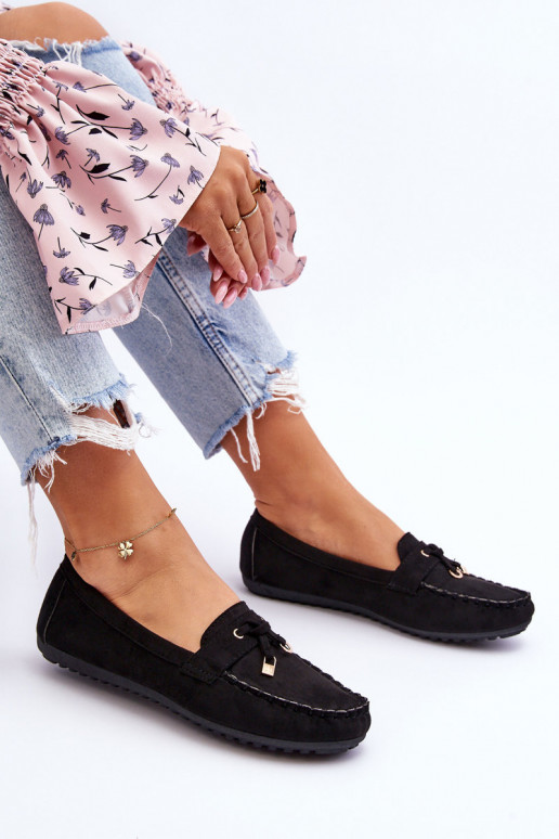 Klasiski zamšādas mokasīni melnas krāsas Good Time Klasiski zamšādas mokasīni melnas krāsas Good Time