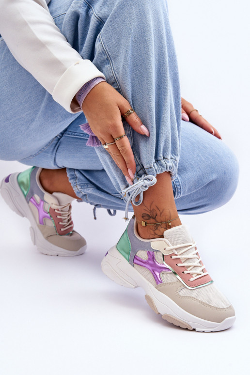 Sneakers modeļa apavi šņorējami smilšu krāsas-Zaļas krāsas Cortes Sneakers modeļa apavi šņorējami smilšu krāsas-Zaļas krāsas Cortes