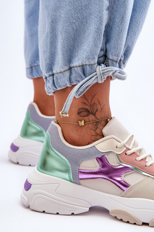 Sneakers modeļa apavi šņorējami smilšu krāsas-Zaļas krāsas Cortes Sneakers modeļa apavi šņorējami smilšu krāsas-Zaļas krāsas Cortes