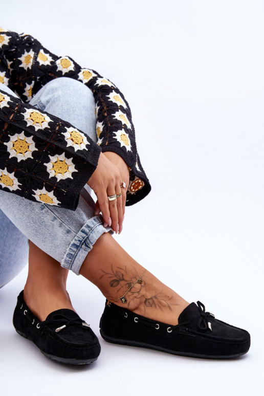 Eleganti zamšādas lauferi melnas krāsas Si Passione Eleganti zamšādas lauferi melnas krāsas Si Passione