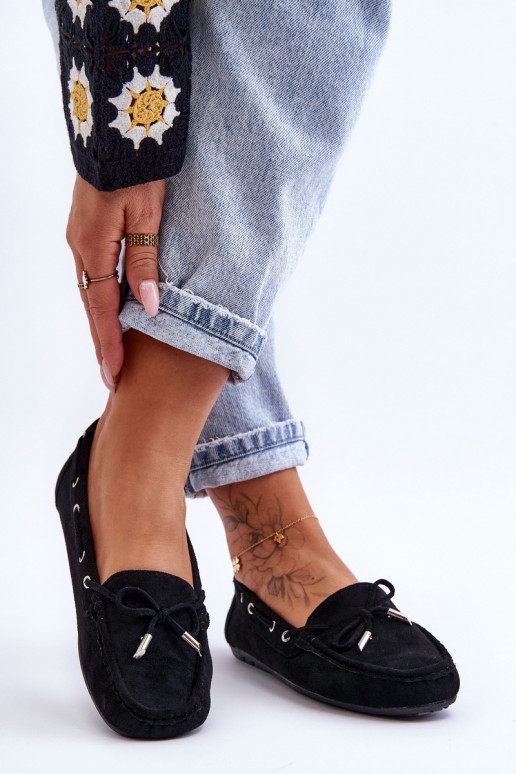 Eleganti zamšādas lauferi melnas krāsas Si Passione Eleganti zamšādas lauferi melnas krāsas Si Passione