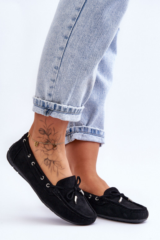 Eleganti zamšādas lauferi melnas krāsas Si Passione Eleganti zamšādas lauferi melnas krāsas Si Passione