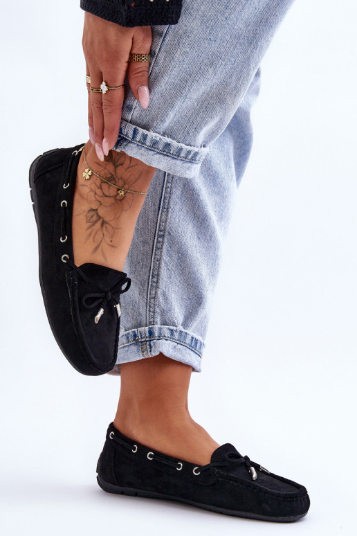 Eleganti zamšādas lauferi melnas krāsas Si Passione Eleganti zamšādas lauferi melnas krāsas Si Passione