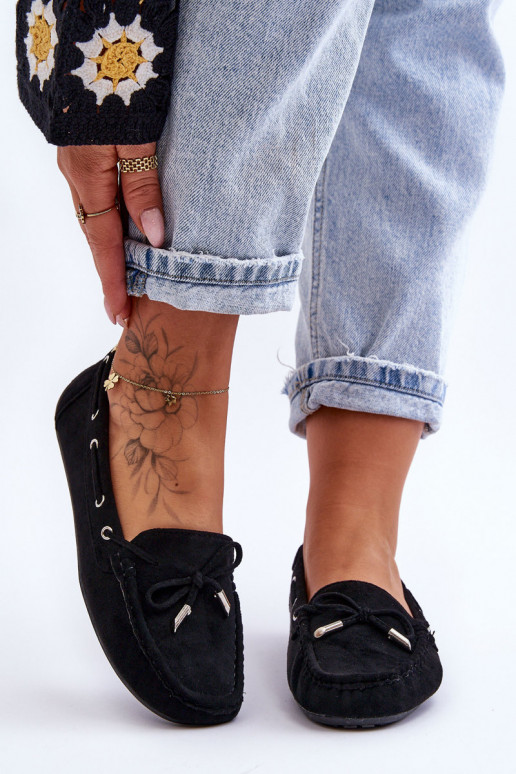 Eleganti zamšādas lauferi melnas krāsas Si Passione Eleganti zamšādas lauferi melnas krāsas Si Passione