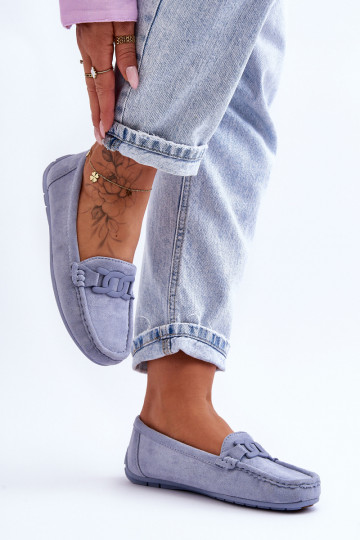 Stilīgasrnas Zamšādas mokasīni Zilas krāsas Rabell 2
