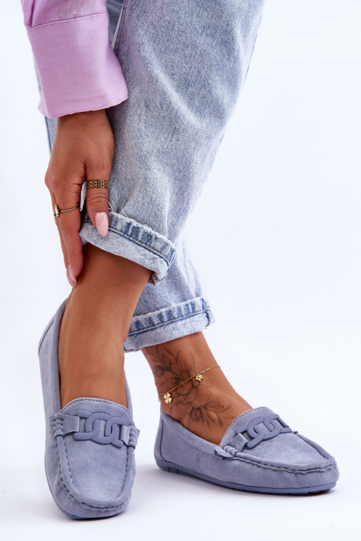 Stilīgasrnas Zamšādas mokasīni Zilas krāsas Rabell