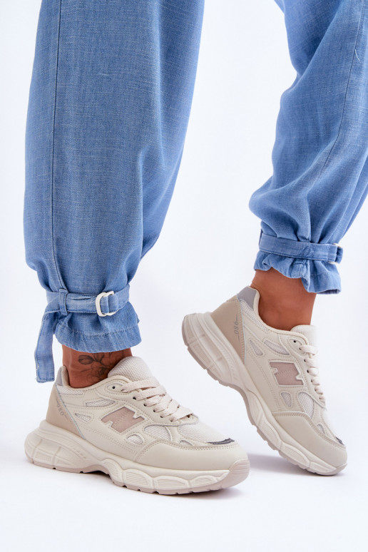 Stilīgasrnas   sporta apavi ar tīkliņu smilšu krāsas Venice